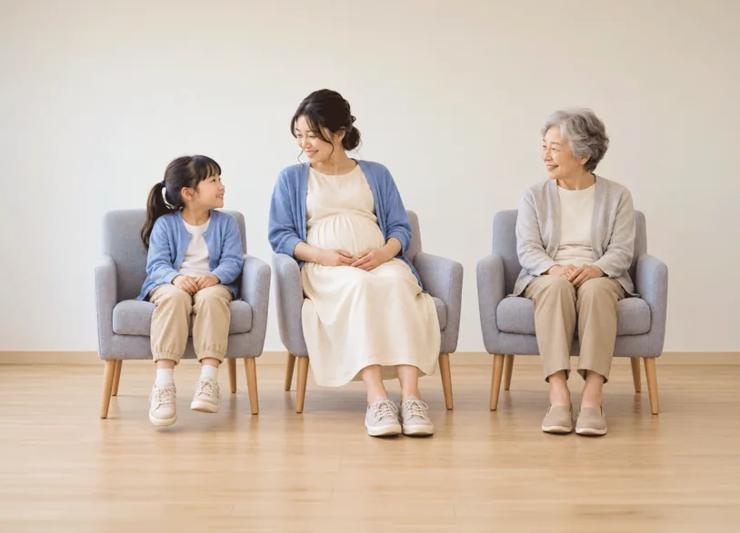 椅子に座るお子様・妊娠中の方・ご高齢の方