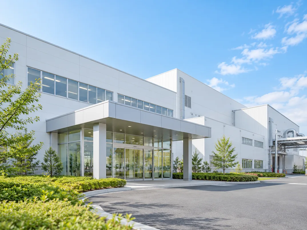 テープの製造工場の外観