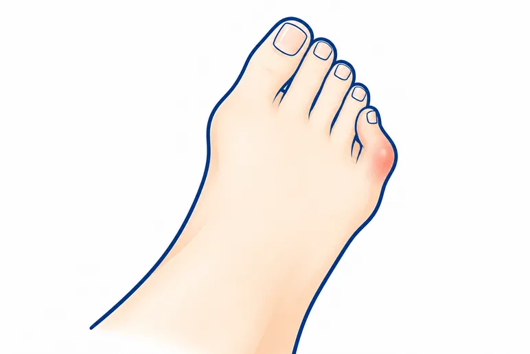 内反小趾の足のイラスト